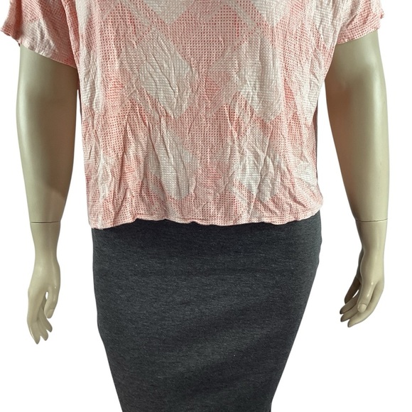 Old Navy Pink Geo Boxy Crop Top XXL - Picture 3 of 7
